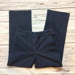 -LARRY LEVINE- Denim Jean Wide Leg Dress Pants